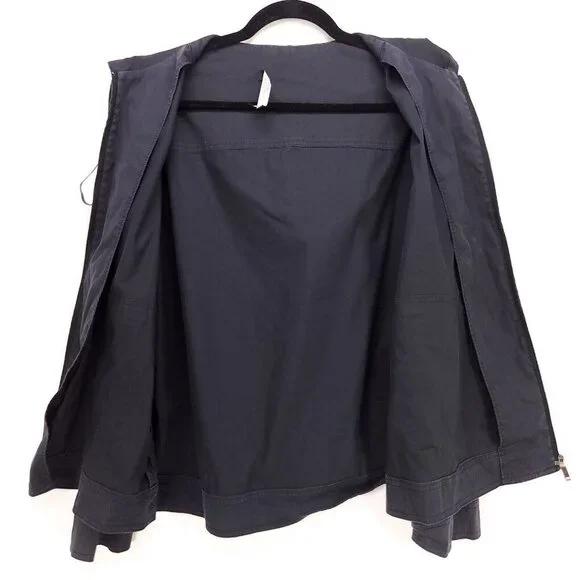 Weekend Max Mara Full Zip Hoodie Jacket Size 12 Black Pockets Drawstring - Picture 3 of 15